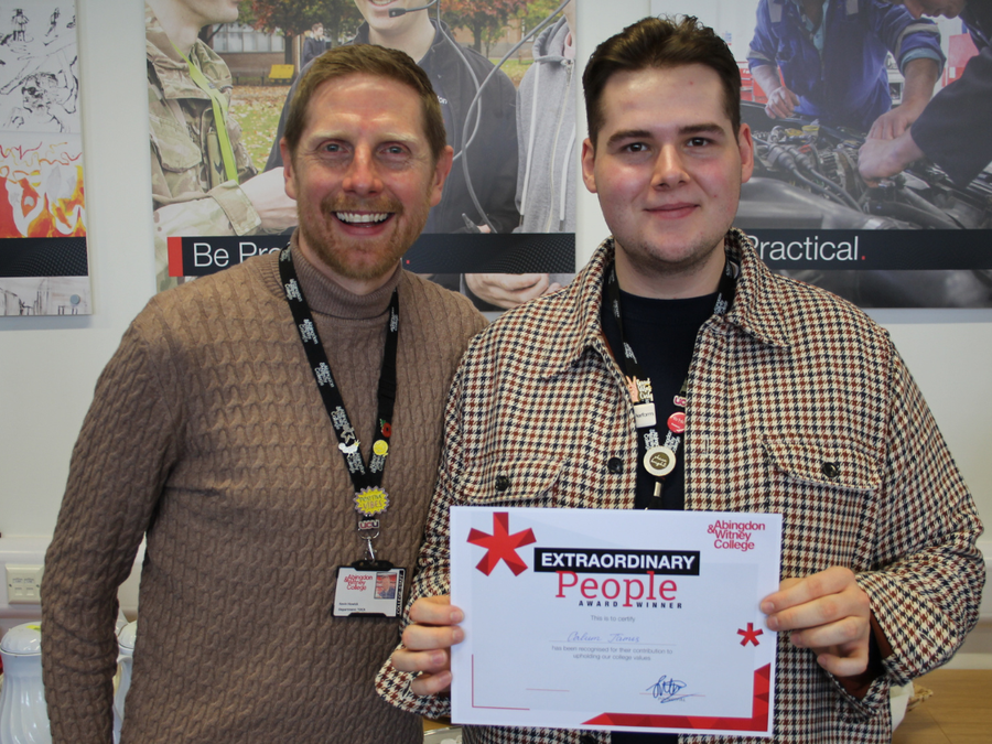 Kevin and Calum at our Extraordinary People Awards